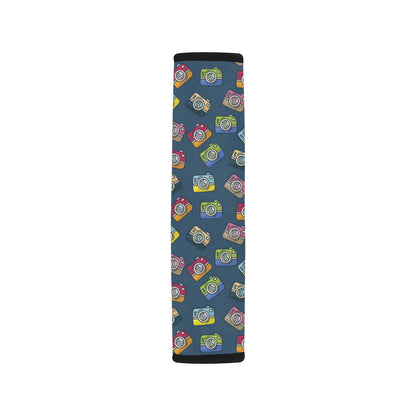 Camera Pattern Print Design 03 Car Seat Belt Cover