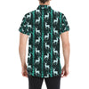 Deer Jungle Print Pattern Men's Short Sleeve Button Up Shirt