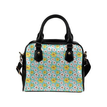 Daffodils Pattern Print Design 02 Shoulder Handbag
