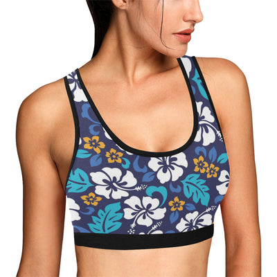 Hibiscus Pattern Print Design HB030 Sports Bra