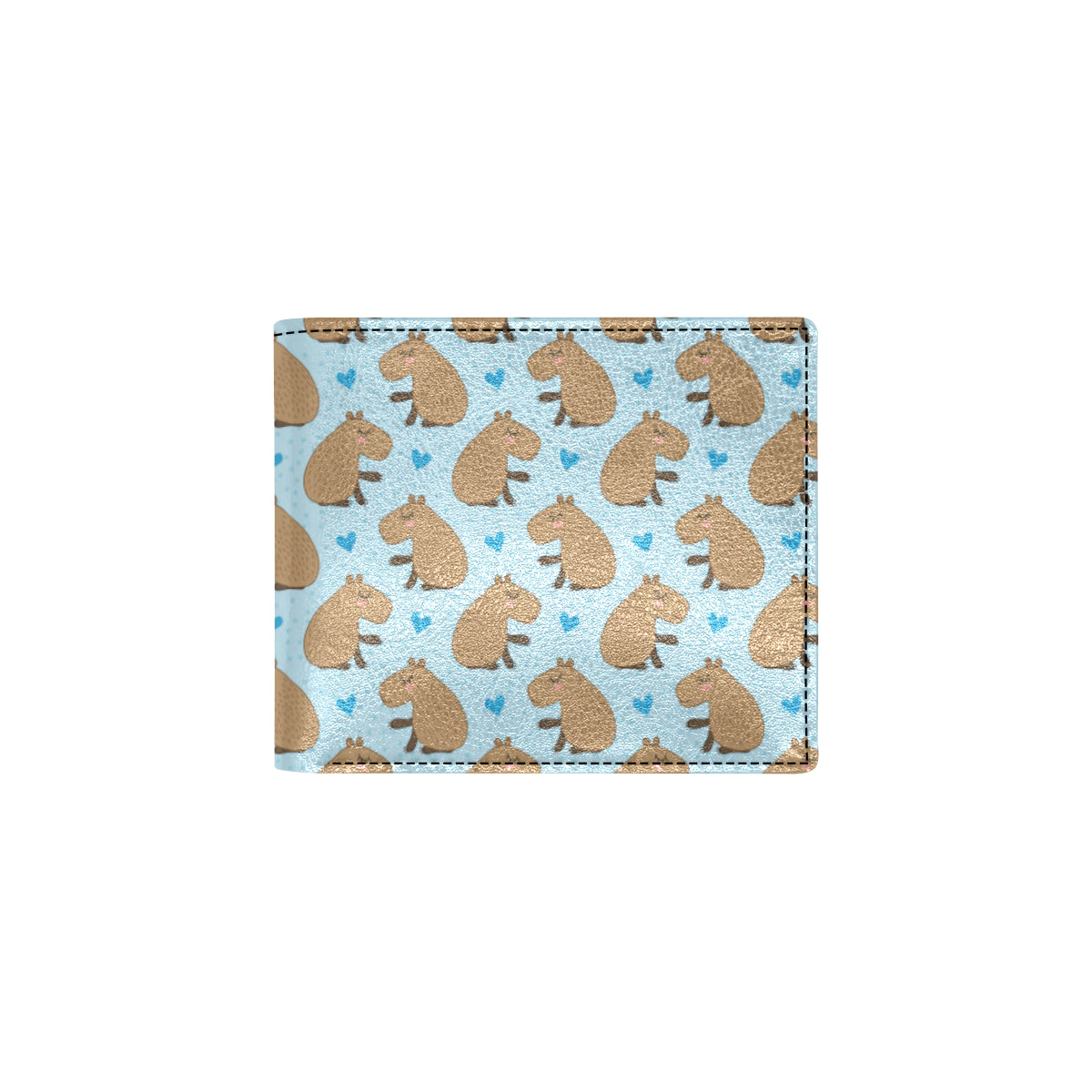 Capybara Pattern Print Design 01 Men's ID Card Wallet