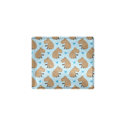 Capybara Pattern Print Design 01 Men's ID Card Wallet