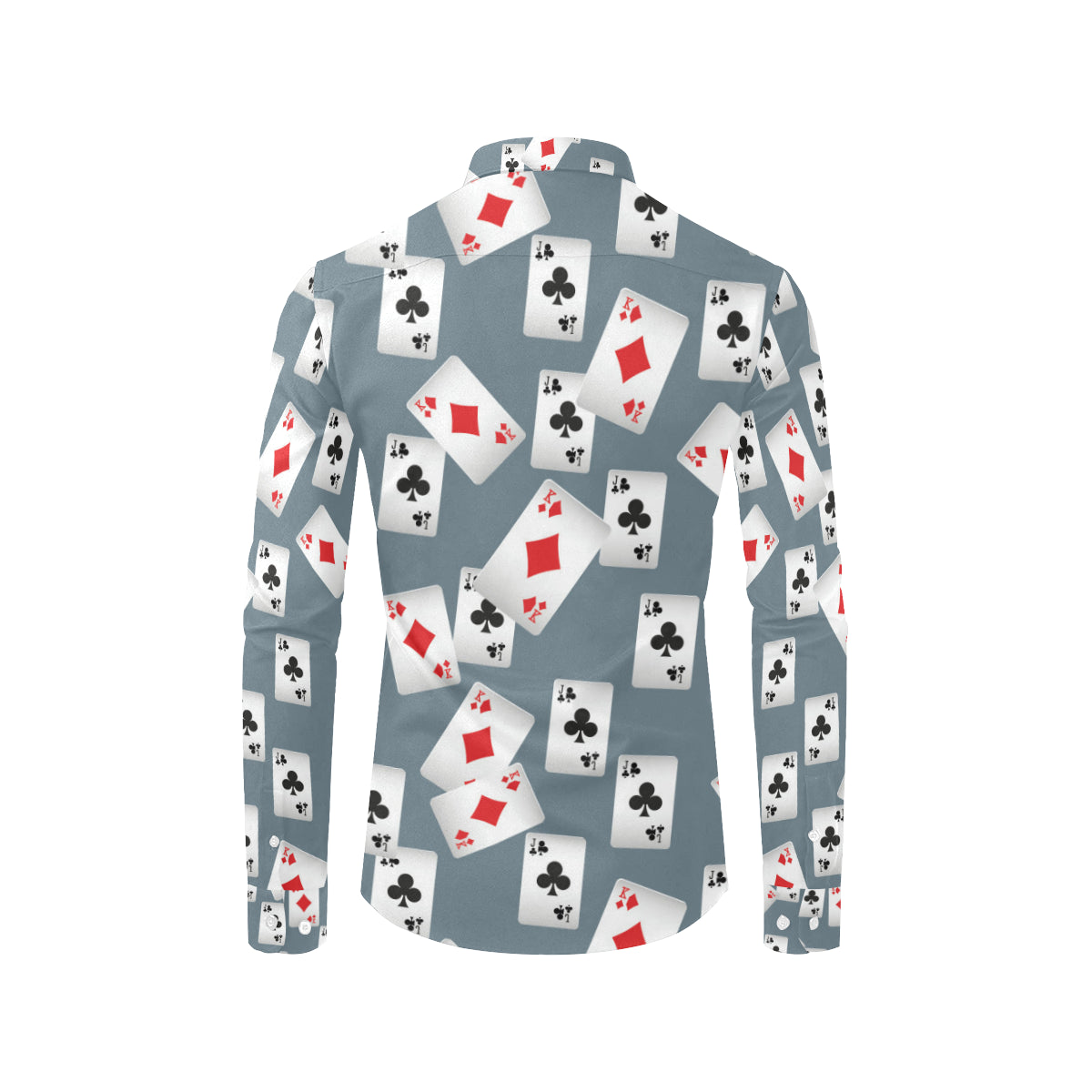 Poker Cards Pattern Print Design A05 Men's Long Sleeve Shirt