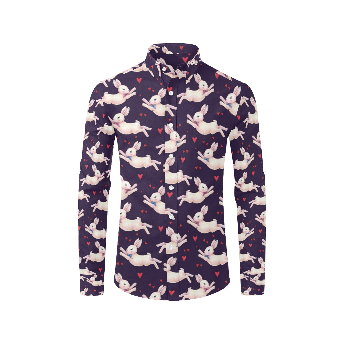 Rabbit Pattern Print Design RB016 Men's Long Sleeve Shirt