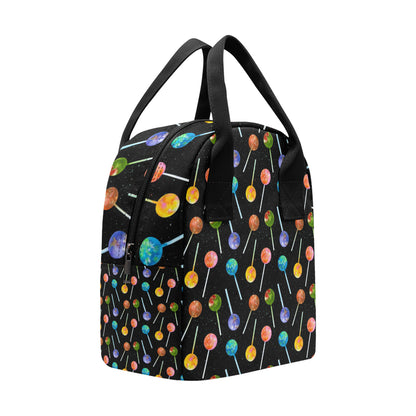 Lollipop Pattern Print Design LL04 Insulated Lunch Bag
