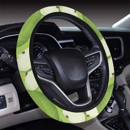 Apple Pattern Print Design AP010 Steering Wheel Cover with Elastic Edge