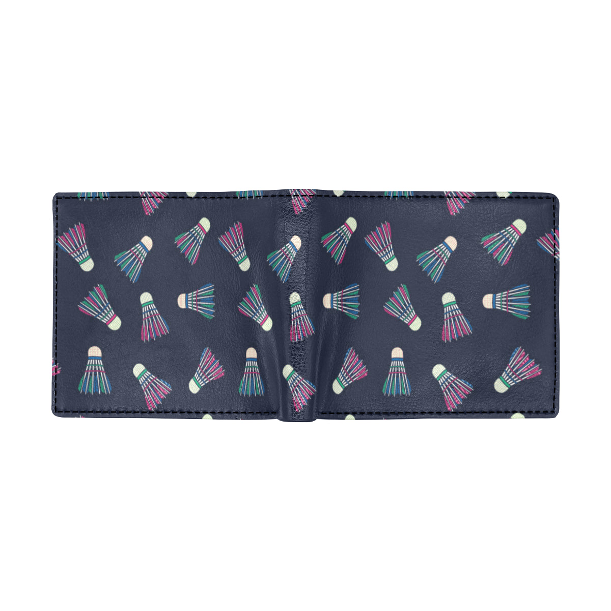 Badminton Ball Pattern Print Design 02 Men's ID Card Wallet