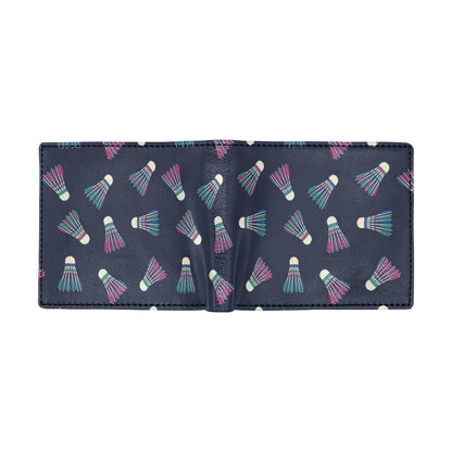 Badminton Ball Pattern Print Design 02 Men's ID Card Wallet
