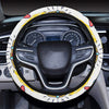 Tiki Smile Mask Print Pattern Steering Wheel Cover with Elastic Edge