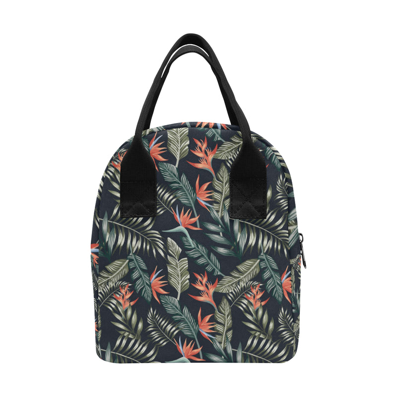 Bird Of Paradise Pattern Print Design BOP02 Insulated Lunch Bag