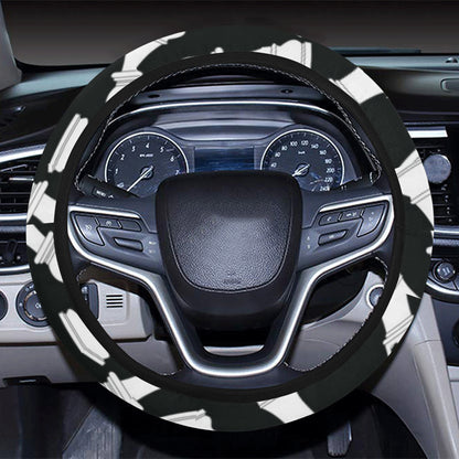 Chess Pattern Print Design 01 Steering Wheel Cover with Elastic Edge