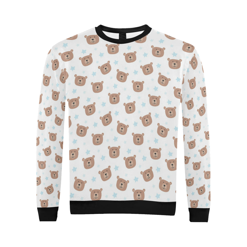 Bear Pattern Print Design BE02 Men Long Sleeve Sweatshirt