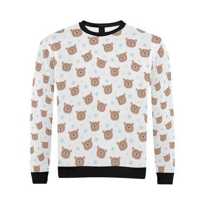 Bear Pattern Print Design BE02 Men Long Sleeve Sweatshirt