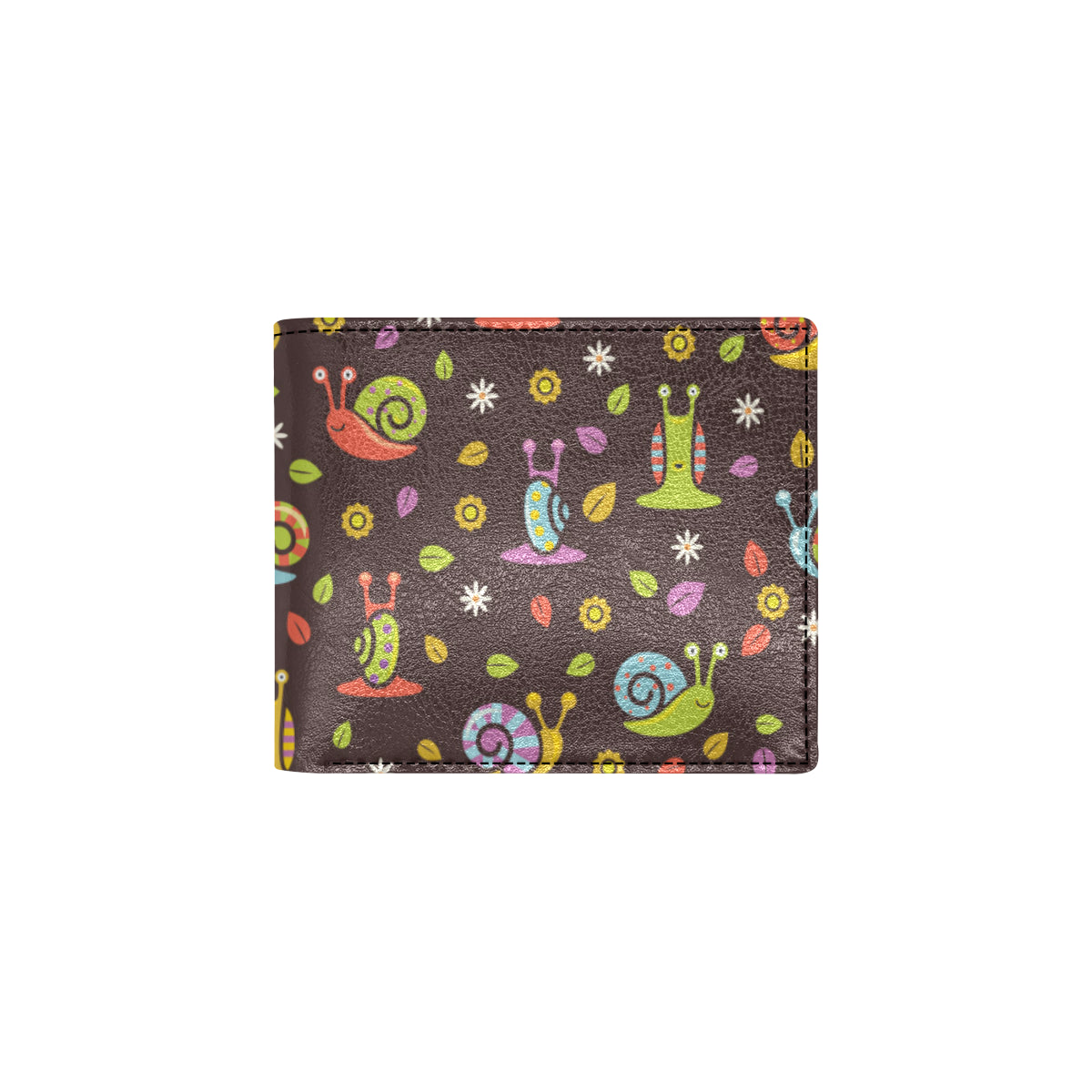 Snail Pattern Print Design 01 Men's ID Card Wallet