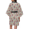 Birds Pattern Print Design 05 Women's Short Kimono