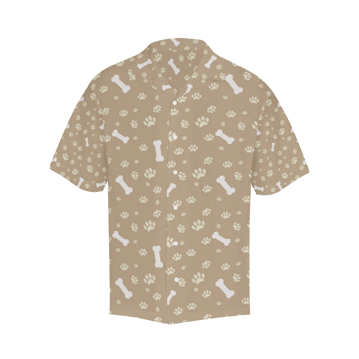 Dog Bone Paw Pattern Print Design 01 Men's Hawaiian Shirt