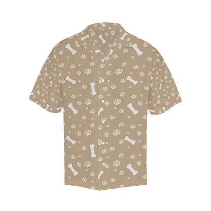 Dog Bone Paw Pattern Print Design 01 Men's Hawaiian Shirt
