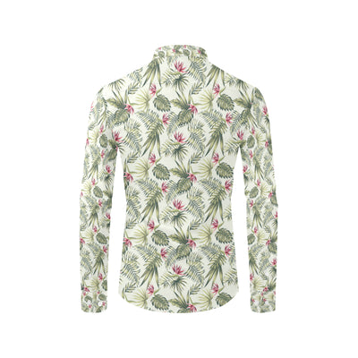 Bird Of Paradise Pattern Print Design 04 Men's Long Sleeve Shirt