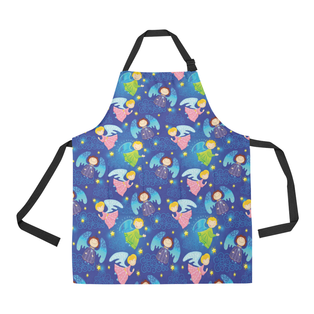 Angel Little Pattern Print Design 02 Apron with Pocket