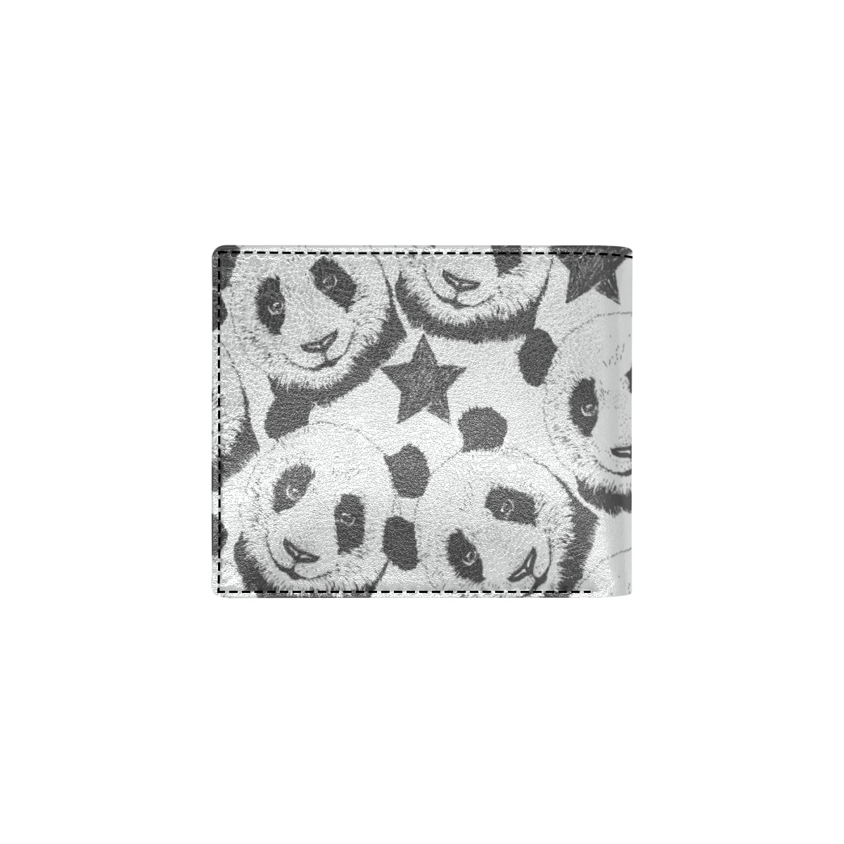 Panda Pattern Print Design A02 Men's ID Card Wallet