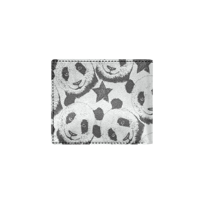 Panda Pattern Print Design A02 Men's ID Card Wallet