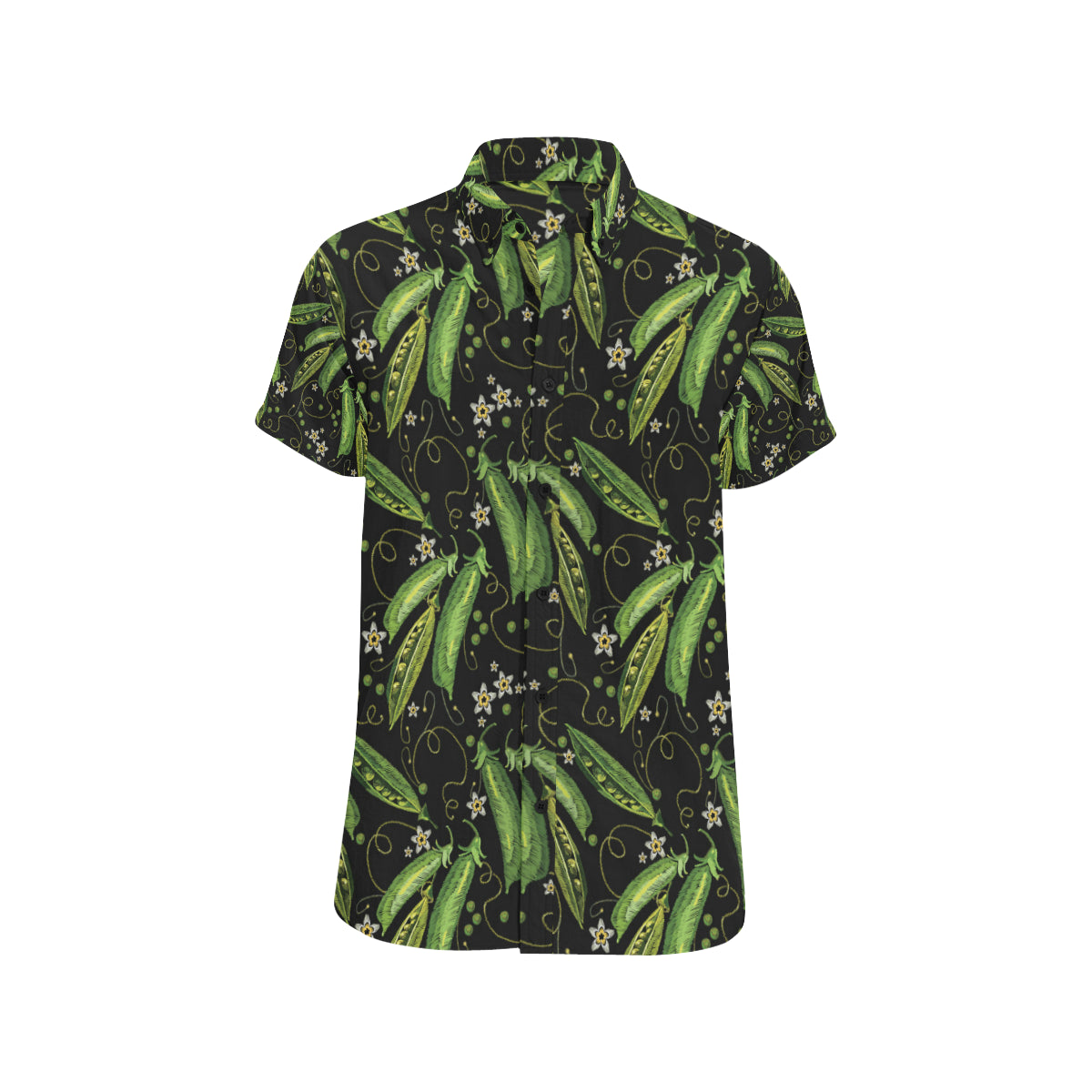 Peas Pattern Print Design A02 Men's Short Sleeve Button Up Shirt