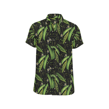 Peas Pattern Print Design A02 Men's Short Sleeve Button Up Shirt