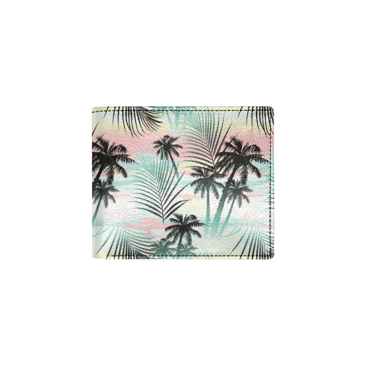Palm Tree Pattern Print Design A03 Men's ID Card Wallet