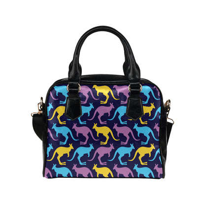 Kangaroos Pattern Print Design 02 Shoulder Handbag