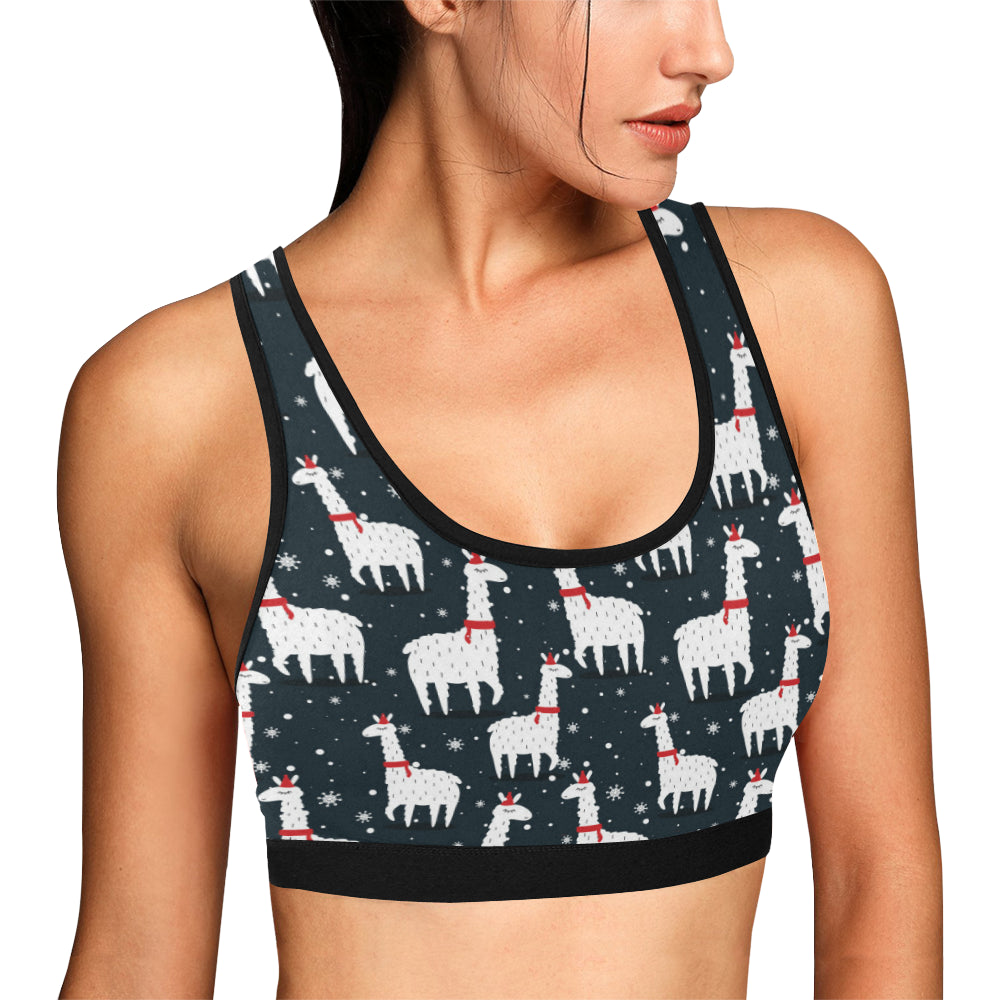 Alpaca Pattern Print Design 04 Sports Bra