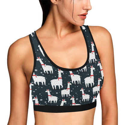 Alpaca Pattern Print Design 04 Sports Bra
