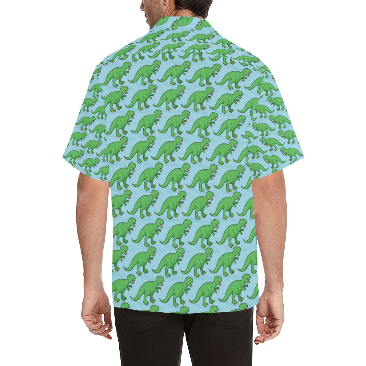 T Rex Pattern Print Design A01 Men's Hawaiian Shirt