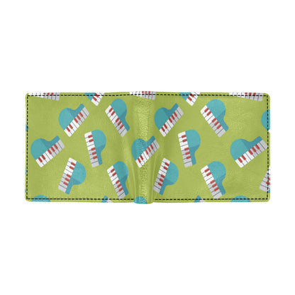 Piano Pattern Print Design 03 Men's ID Card Wallet