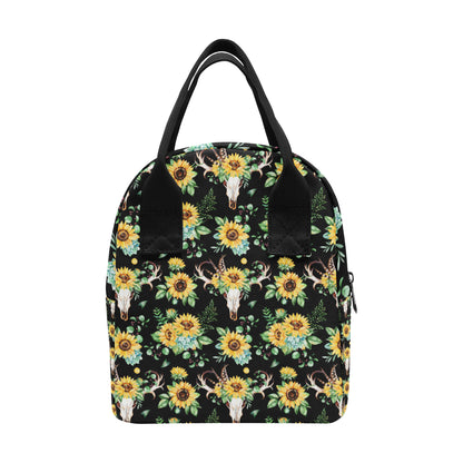 Sunflower Pattern Print Design SF08 Insulated Lunch Bag