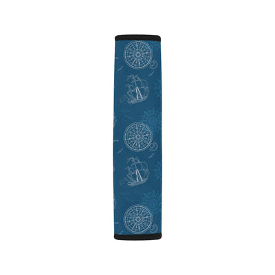 Nautical Pattern Print Design A04 Car Seat Belt Cover