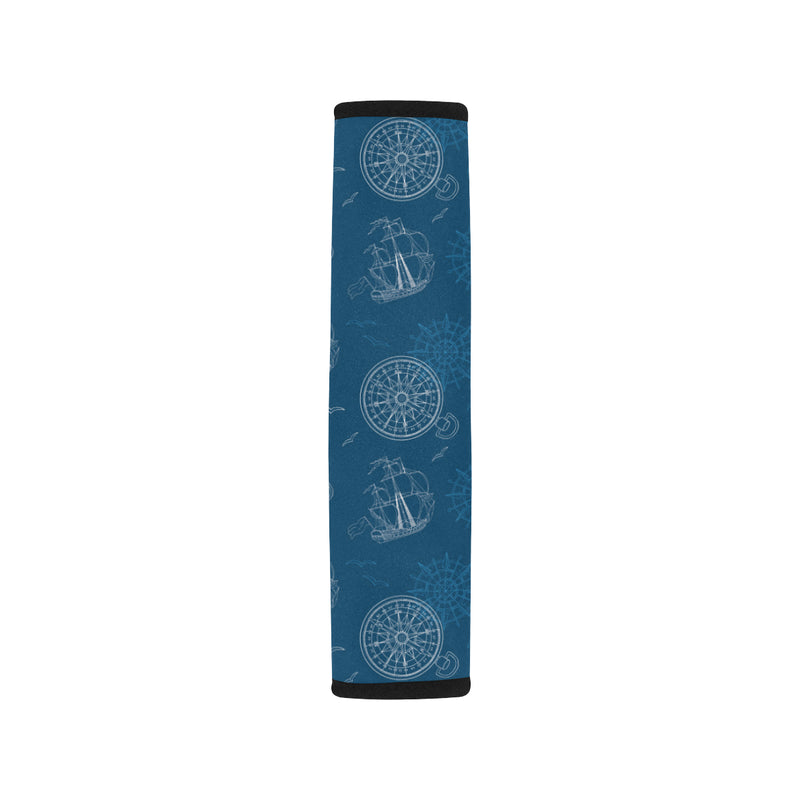 Nautical Pattern Print Design A04 Car Seat Belt Cover