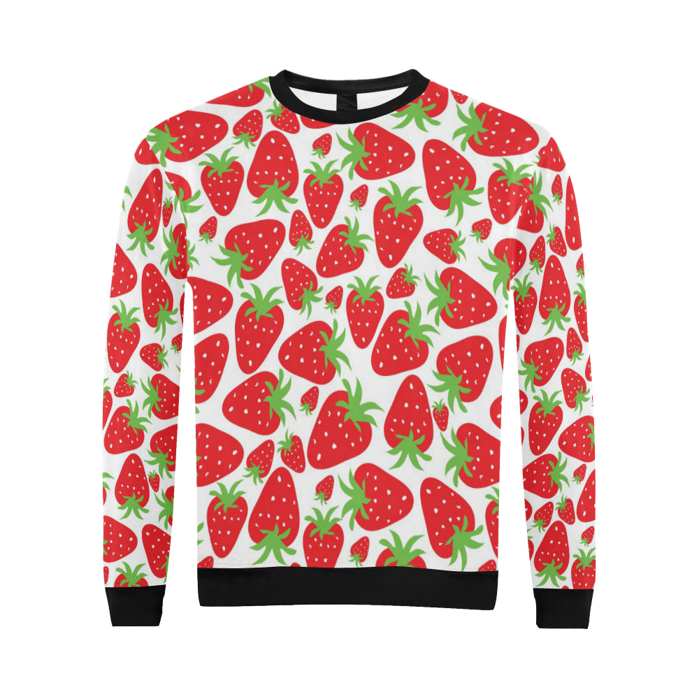 Strawberry Pattern Print Design SB01 Men Long Sleeve Sweatshirt