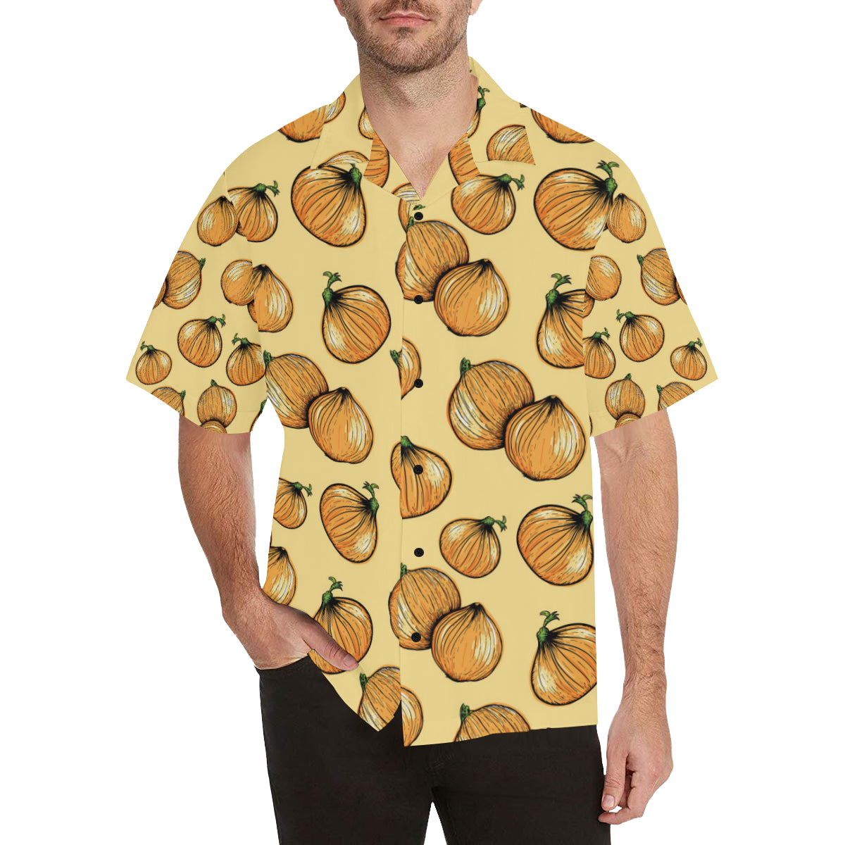 Onion Pattern Print Design A04 Men's Hawaiian Shirt