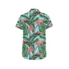 Bird Of Paradise Pattern Print Design BOP01 Men's Short Sleeve Button Up Shirt