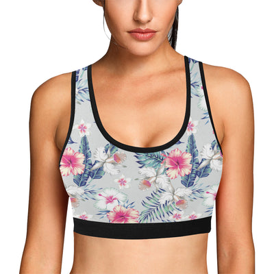 Hibiscus Print Sports Bra