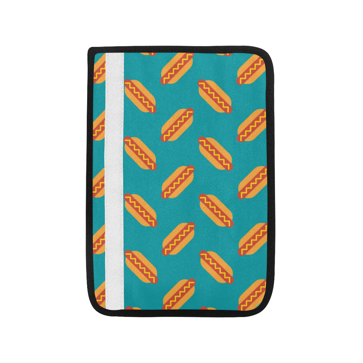 Hot Dog Pattern Print Design 03 Car Seat Belt Cover