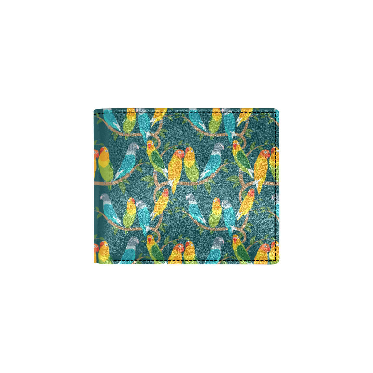 Lovebird Pattern Print Design 02 Men's ID Card Wallet