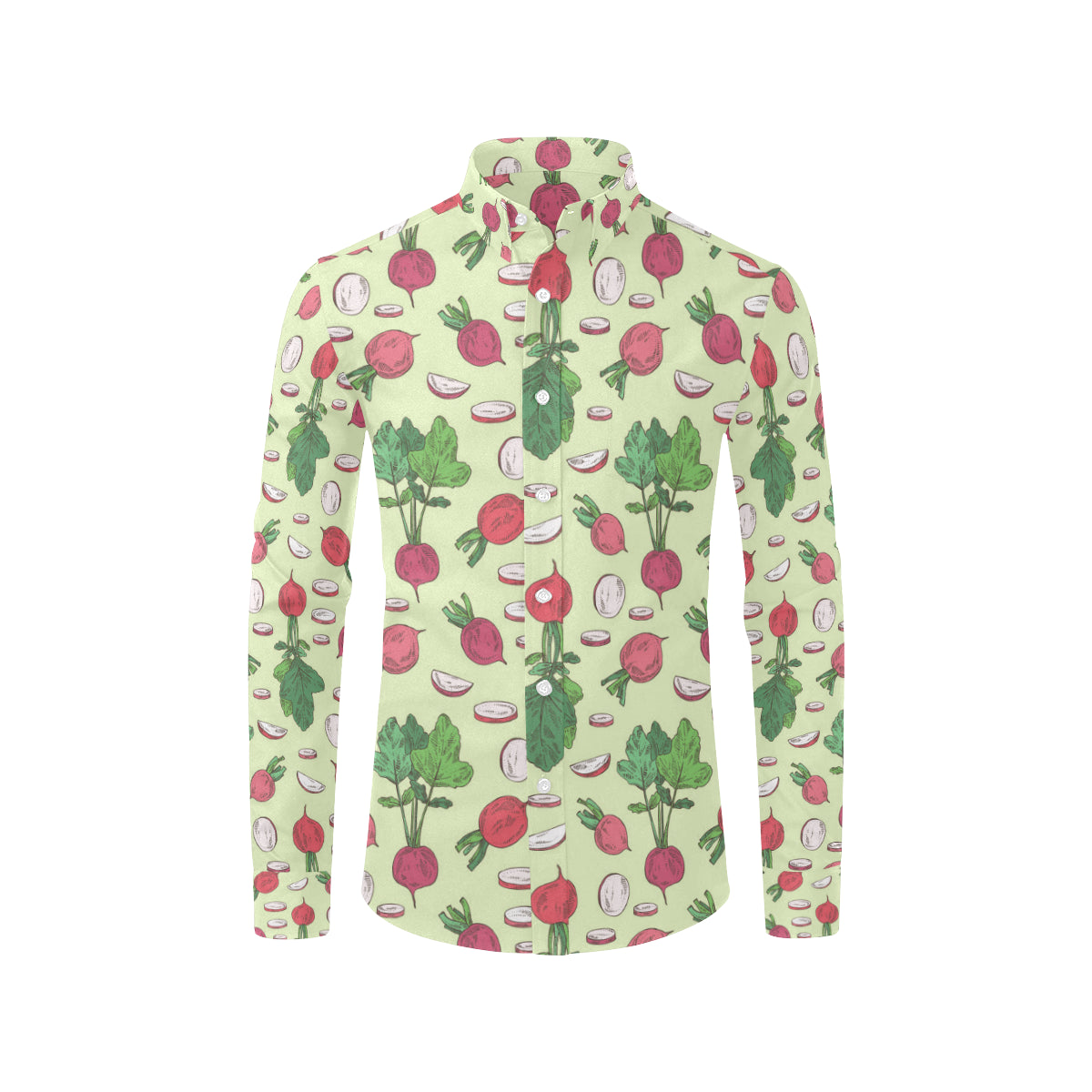Radish Pattern Print Design A04 Men's Long Sleeve Shirt