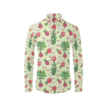 Radish Pattern Print Design A04 Men's Long Sleeve Shirt