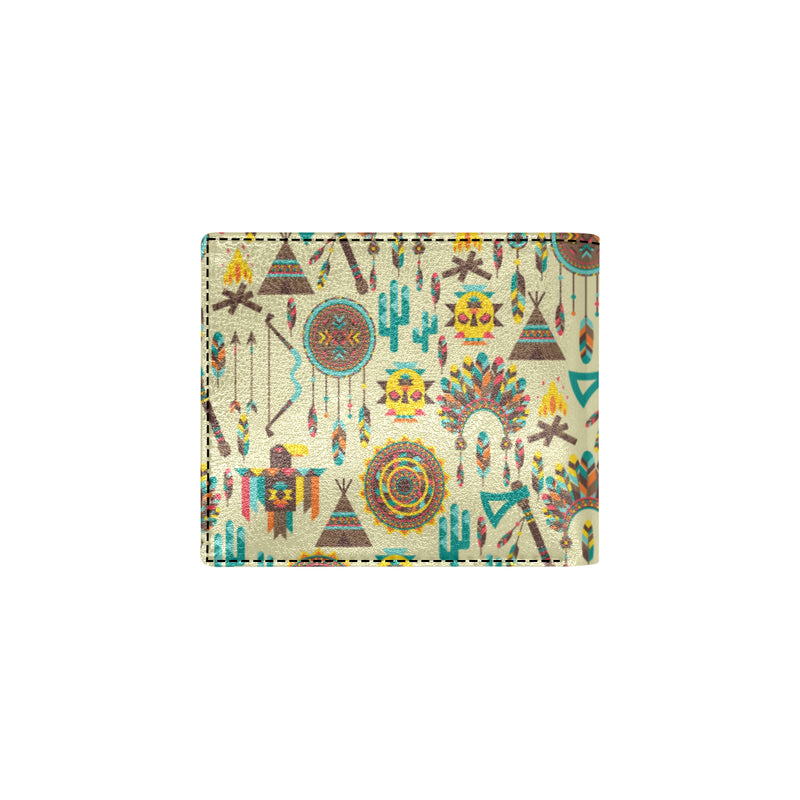 Tribal indians native american aztec Men's ID Card Wallet