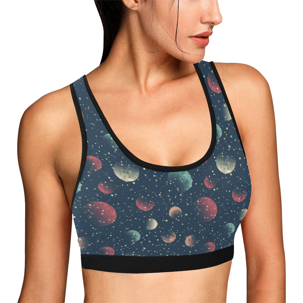 Cosmic Pattern Print Design 04 Sports Bra
