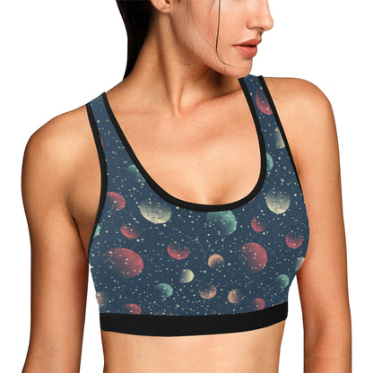 Cosmic Pattern Print Design 04 Sports Bra