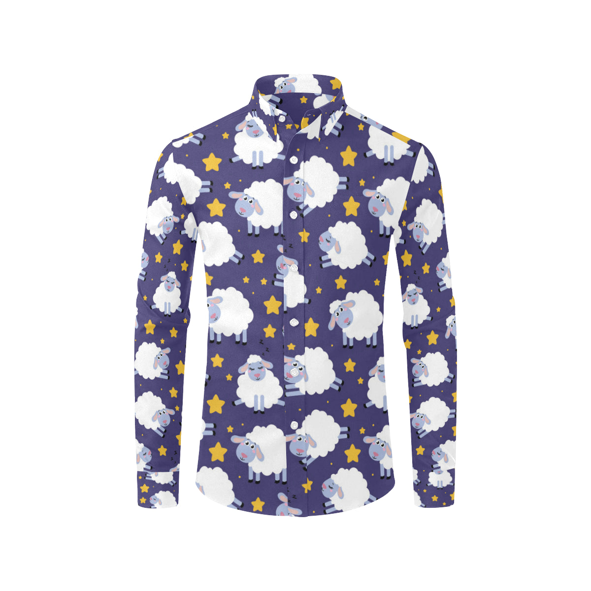 Sheep Pattern Print Design 03 Men's Long Sleeve Shirt