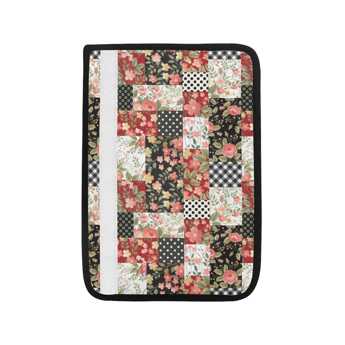 Patchwork Flower Pattern Print Design 03 Car Seat Belt Cover