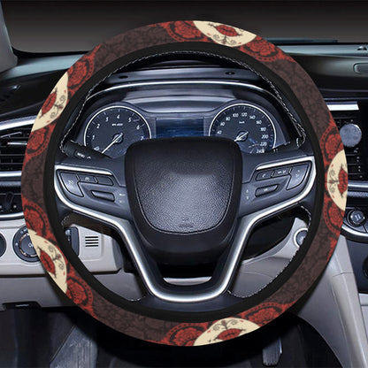 Day of the Dead Mexican Girl Steering Wheel Cover with Elastic Edge